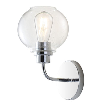 Sandrine Iron/Seeded Glass Cottage Rustic LED Vanity Light